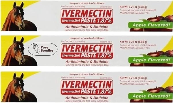 Horse Wormer Paste - 6.08 Grams (3 Pack) + Sticker Included - Image 2