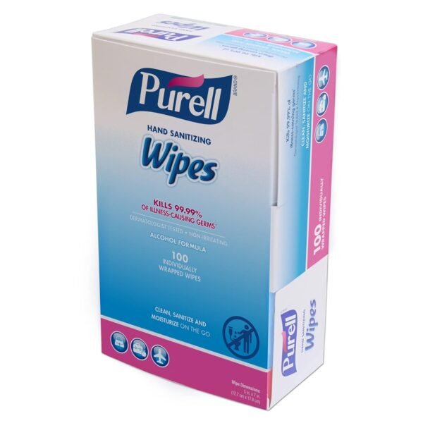 Premoistened Sanitizing Hand Wipes, Towelettes Individually Wrapped, 100/box - Image 10