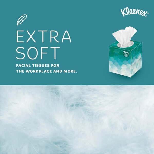 Kleenex Professional Facial Tissue, Bulk (21271), 2-Ply, White, Upright Cube Boxed Format, Designed for Business (90 Tissues/Box, 36 Boxes, 3,240 Sheets/Case) - Image 6