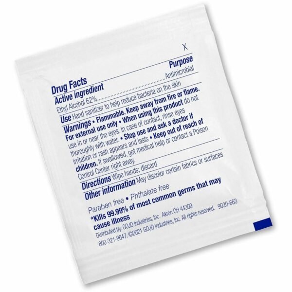 Premoistened Sanitizing Hand Wipes, Towelettes Individually Wrapped, 100/box - Image 5