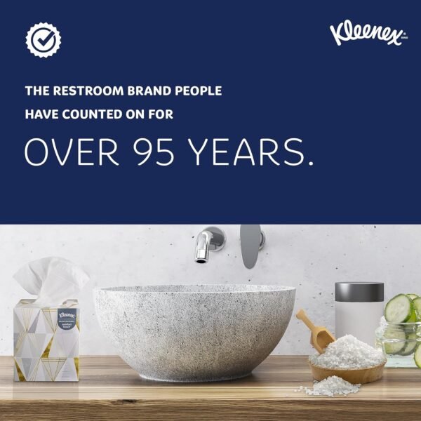Kleenex Professional Facial Tissue, Bulk (21271), 2-Ply, White, Upright Cube Boxed Format, Designed for Business (90 Tissues/Box, 36 Boxes, 3,240 Sheets/Case) - Image 3