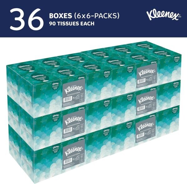 Kleenex Professional Facial Tissue, Bulk (21271), 2-Ply, White, Upright Cube Boxed Format, Designed for Business (90 Tissues/Box, 36 Boxes, 3,240 Sheets/Case) - Image 2