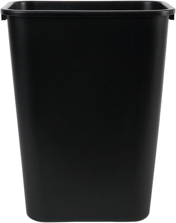 Boardwalk 3485203 41 Quart Plastic Soft-Sided Wastebasket - Black - Image 3