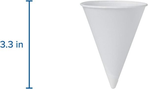 SOLO 42R-2050 4 oz White Paper Cone Cups (Case of 5000) - Image 3
