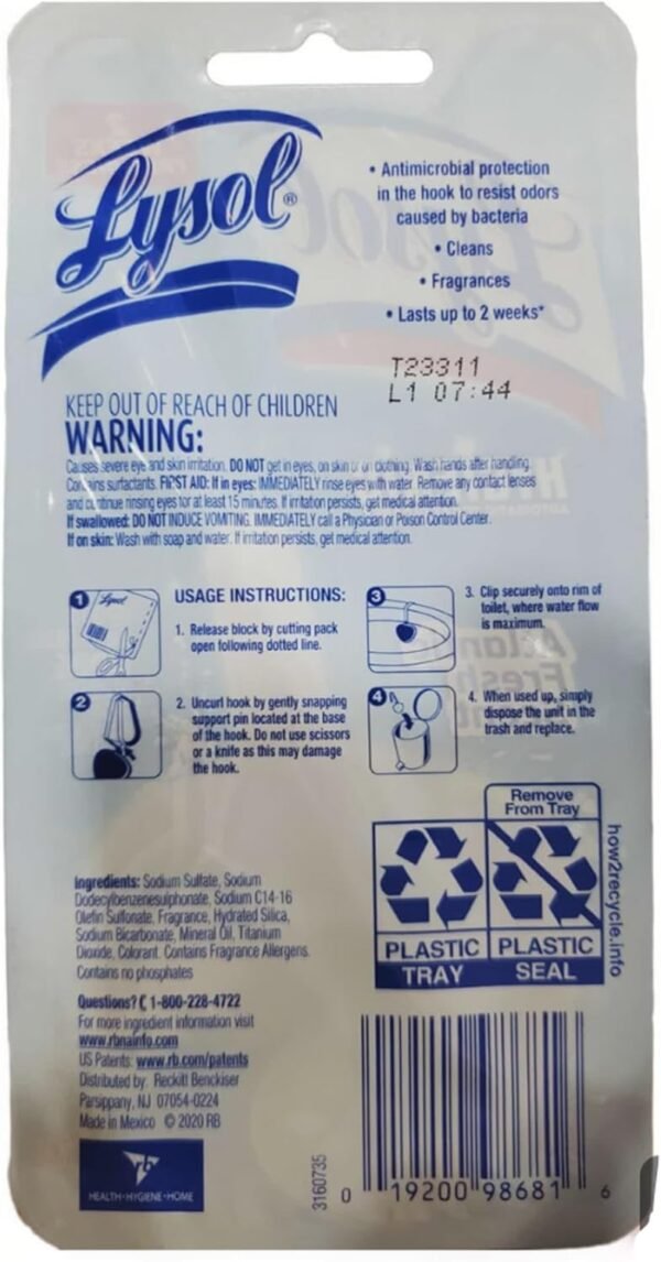 Reckitt Lysol Kitchen Pro Antibacterial Cleaner Trigger 22 Fl Oz (Pack of 3) - With 1ct Auto In-The-Bowl Toilet Cleaner, Atlantic Fresh - Image 2