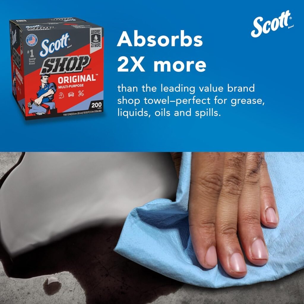 Why Mechanics and DIYers Love Scott Blue Shop Towels Disposable 55 Sheets Pac 1 Why Mechanics and DIYers Love Scott Blue Shop Towels