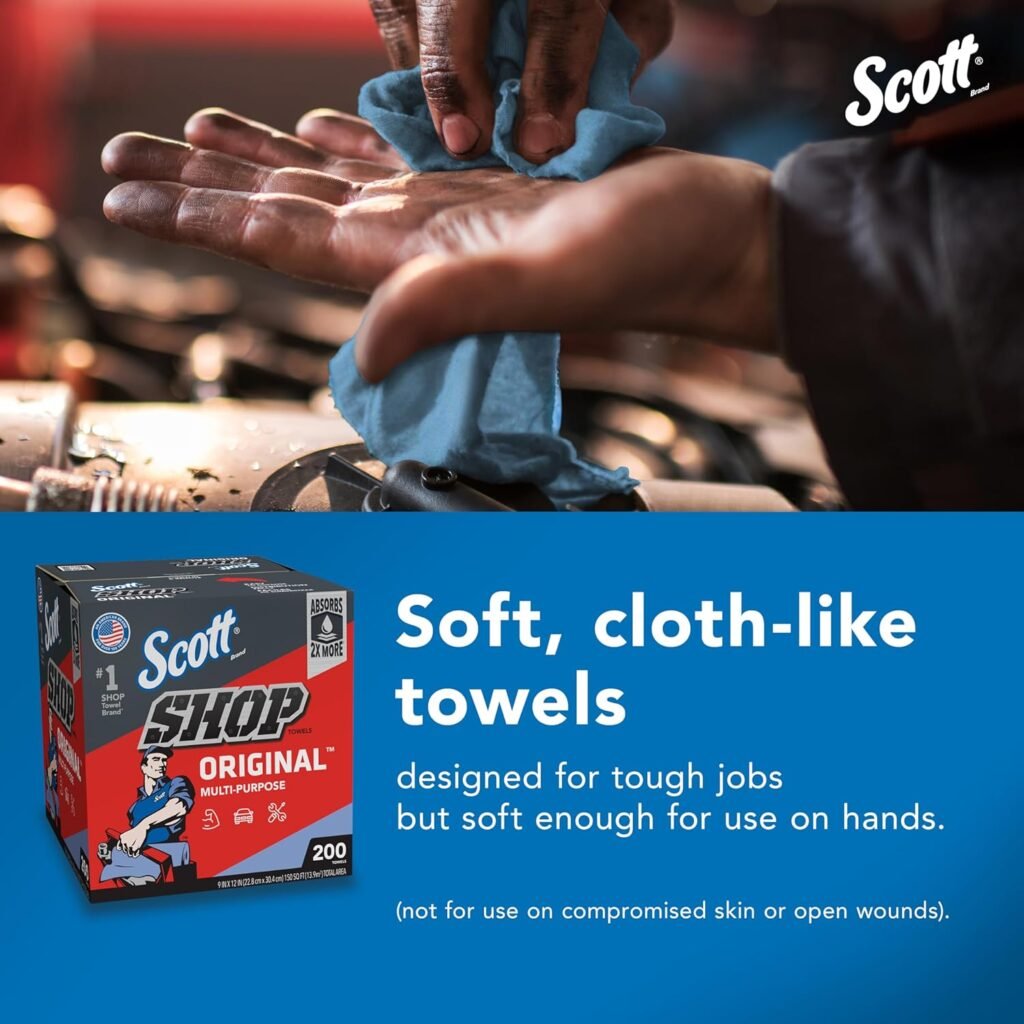 The Strongest Disposable Towels for Every Job: Scott Blue Shop Towels: 1 The Strongest Disposable Towels for Every Job: