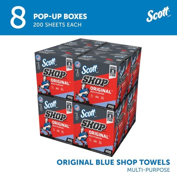 Blue Shop Towels Box