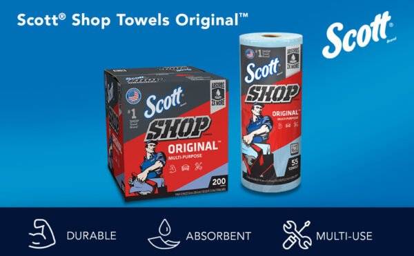 Scott 75190 blue shop towel