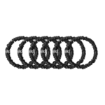 Slip Black Silk Scrunchies 6 Pack - Luxury Hair Accessories for Hair Care & Protection