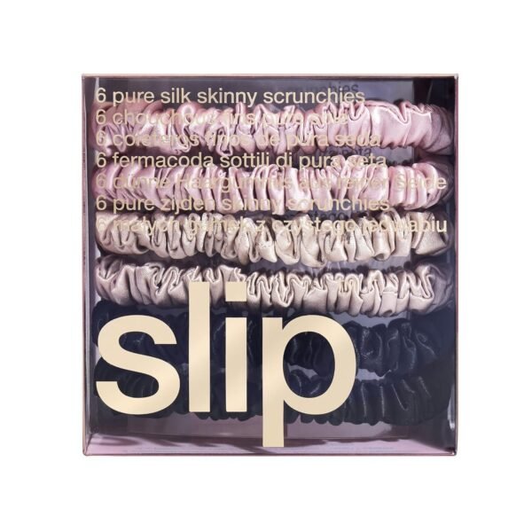 slip silk scrunchies allergic sensitive scalp – 6‑Pack (Black, Pink, Caramel) - Image 4